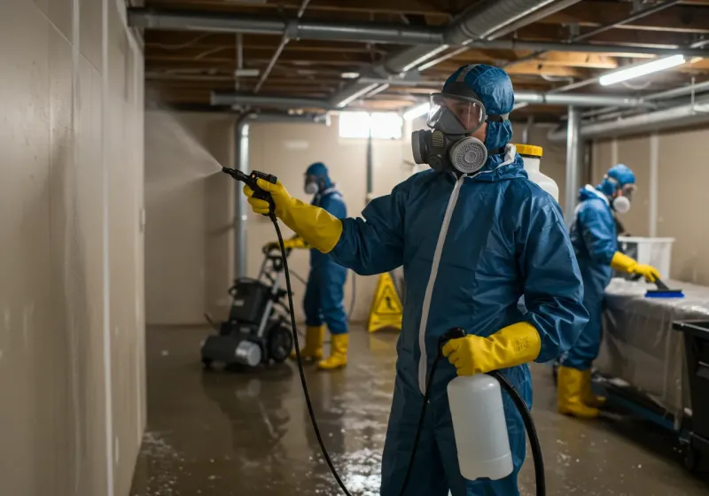 Basement Sanitization and Antimicrobial Treatment process in Reston, VA