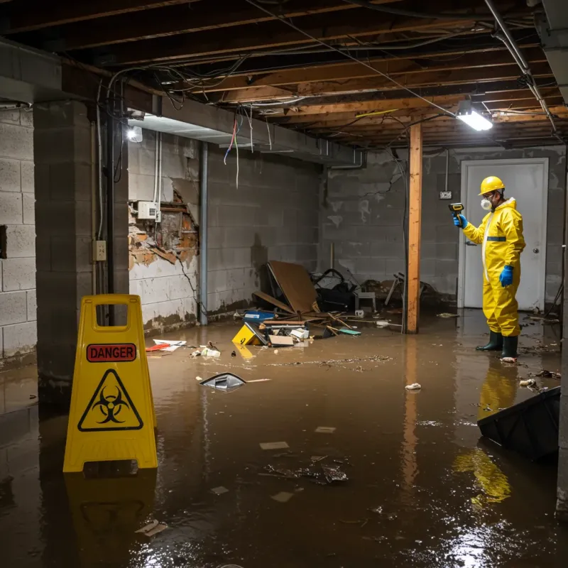 Flooded Basement Electrical Hazard in Reston, VA Property